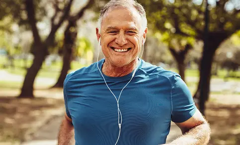 Senior man enjoying an active lifestyle outdoors